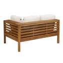 Divano da esterno basso dritto in legno di eucalipto FSC®