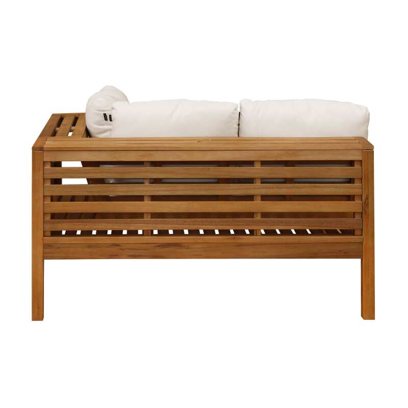 Divano da esterno basso dritto in legno di eucalipto FSC® (6/7)