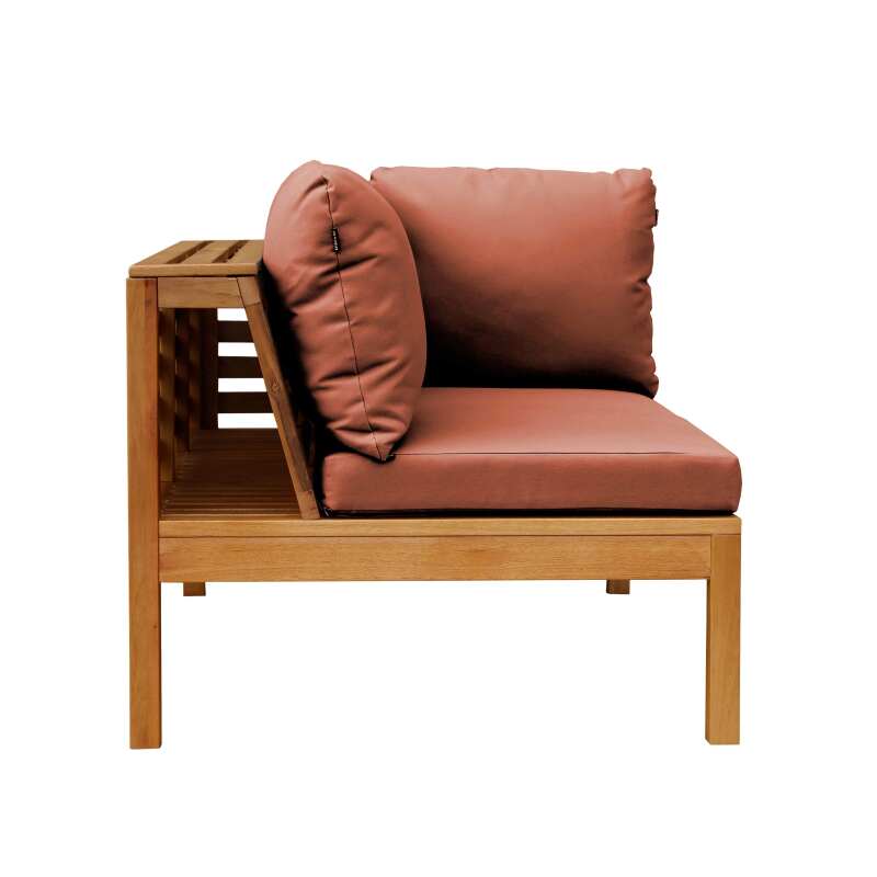 Divano da esterno basso dritto in legno di eucalipto FSC®