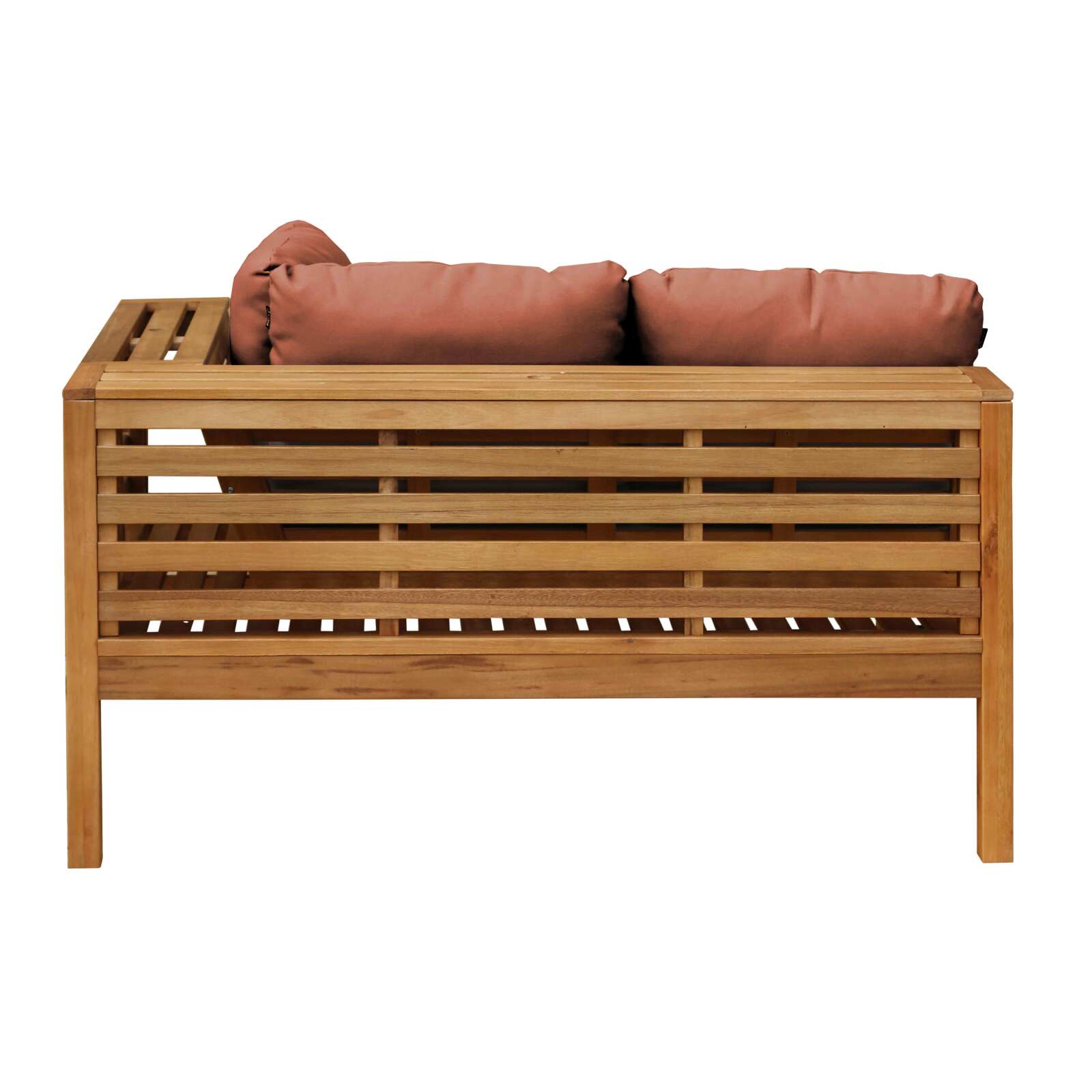 Divano da esterno basso dritto in legno di eucalipto FSC®