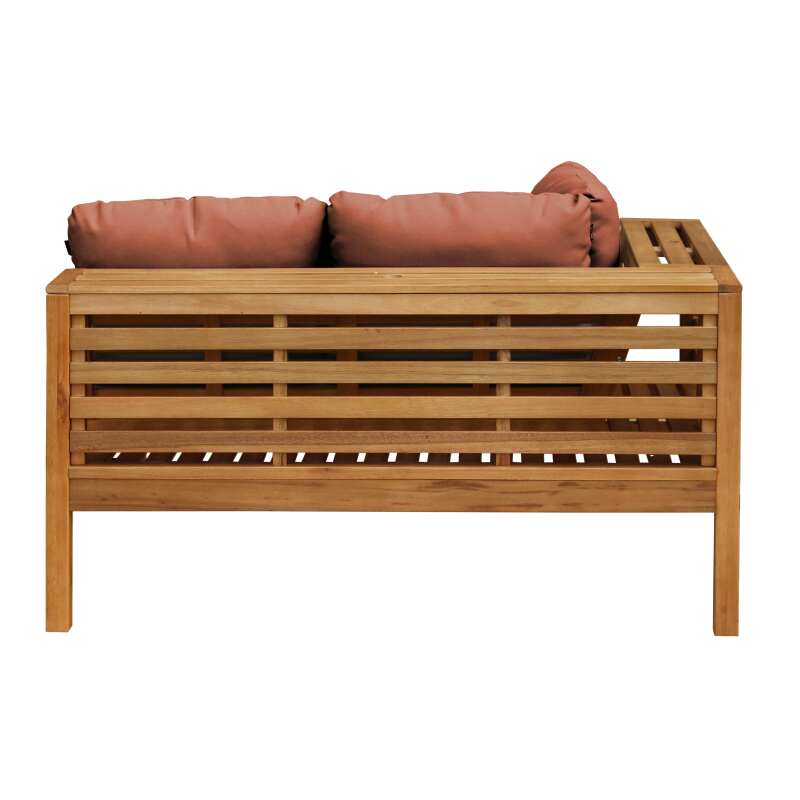 Divano da esterno basso sinistro in legno di eucalipto FSC®