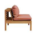Salotto da giardino basso ad angolo a 5 posti con tavolo in legno di eucalipto FSC®