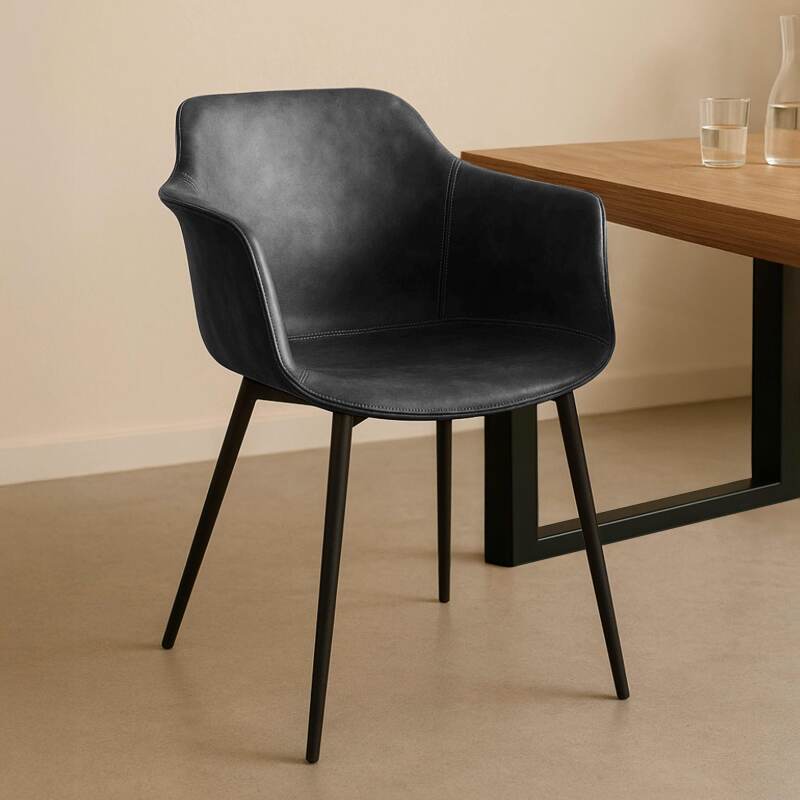 Set di 2 poltrone industriali in acciaio e tessuto rivestito