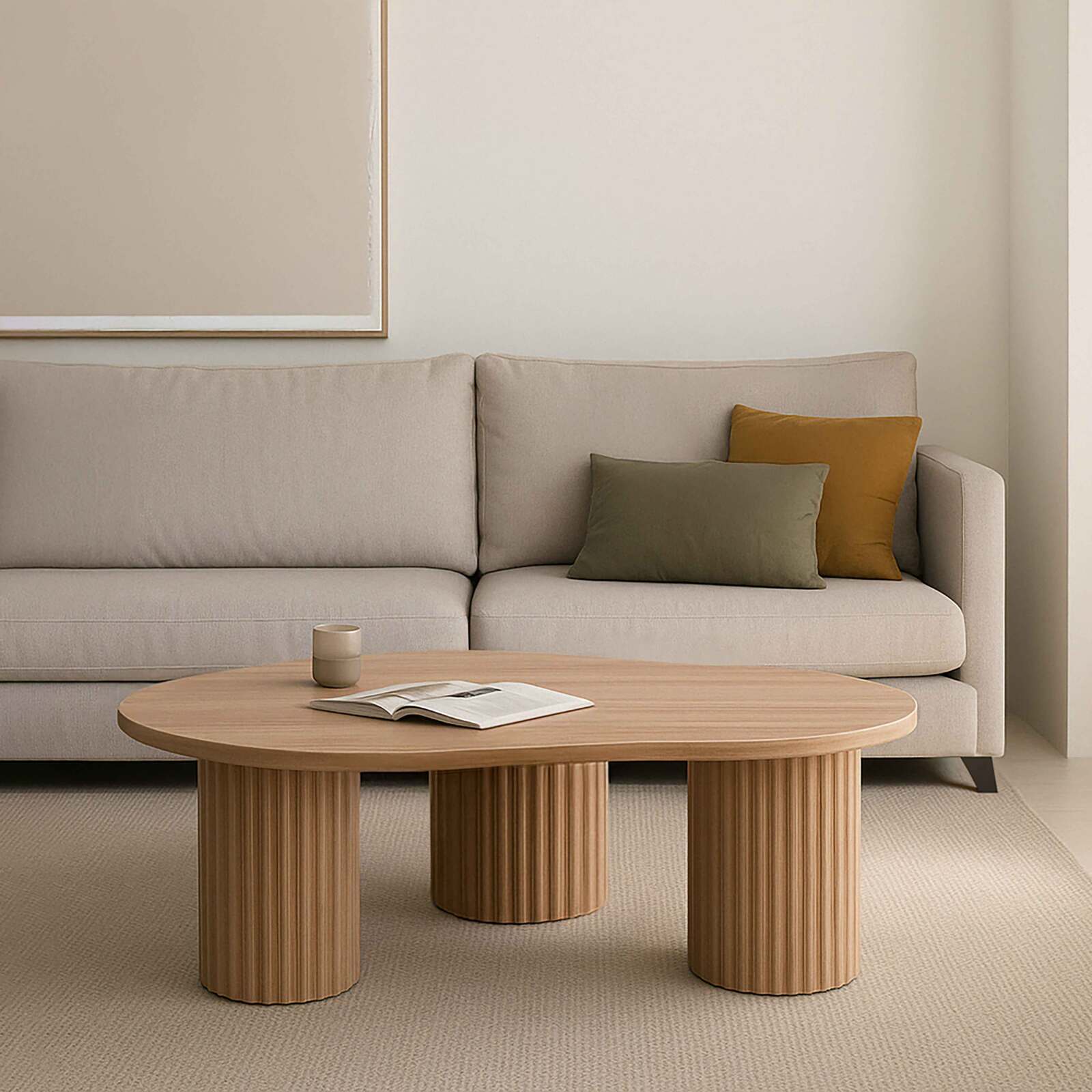 Tavolino in MDF con decoro in melaminico