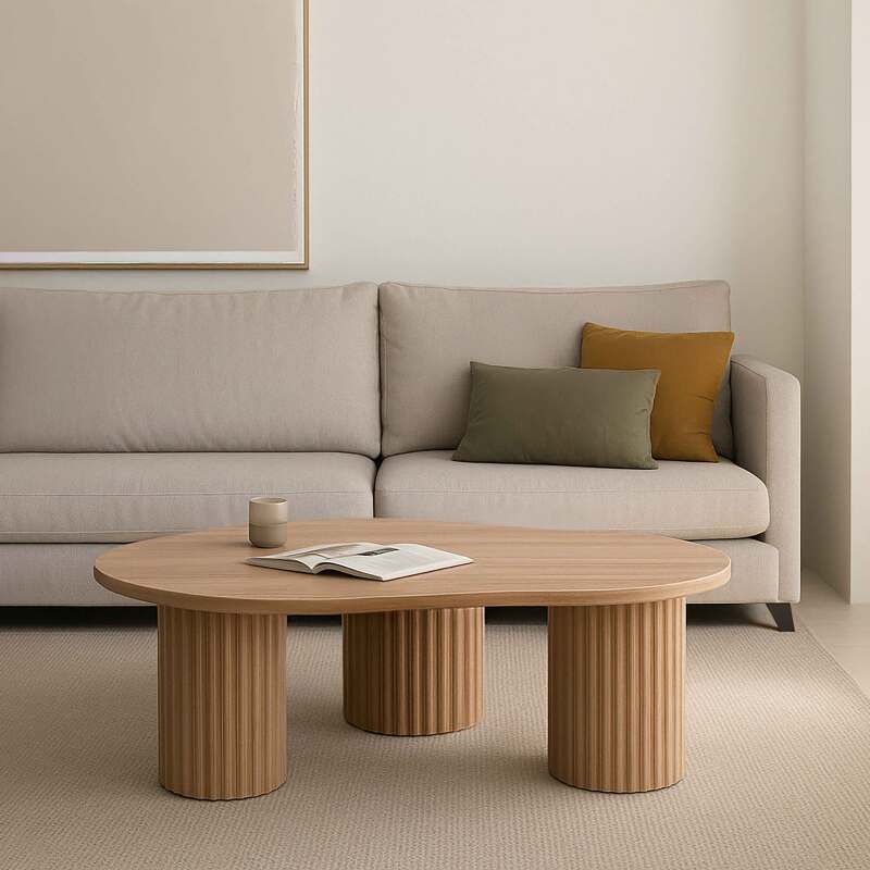 Tavolino in MDF con decoro in melaminico (2/6)