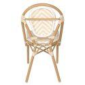 Sedia da giardino in stile bistrot parigino in alluminio e rattan sintetico