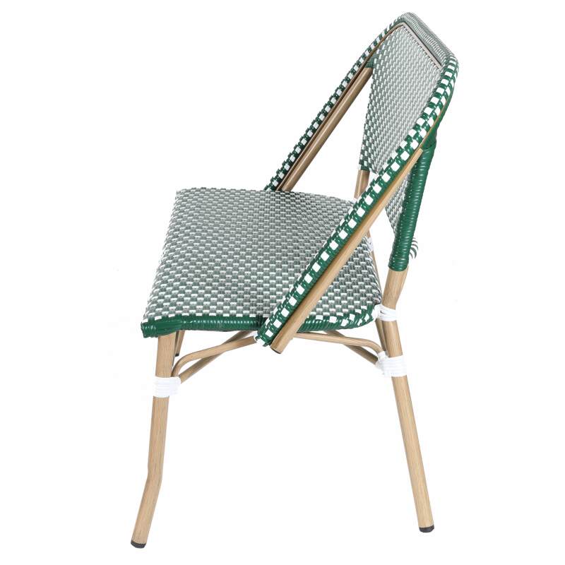 Panca da giardino in alluminio e rattan sintetico