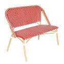 Panca da giardino in alluminio e rattan sintetico 