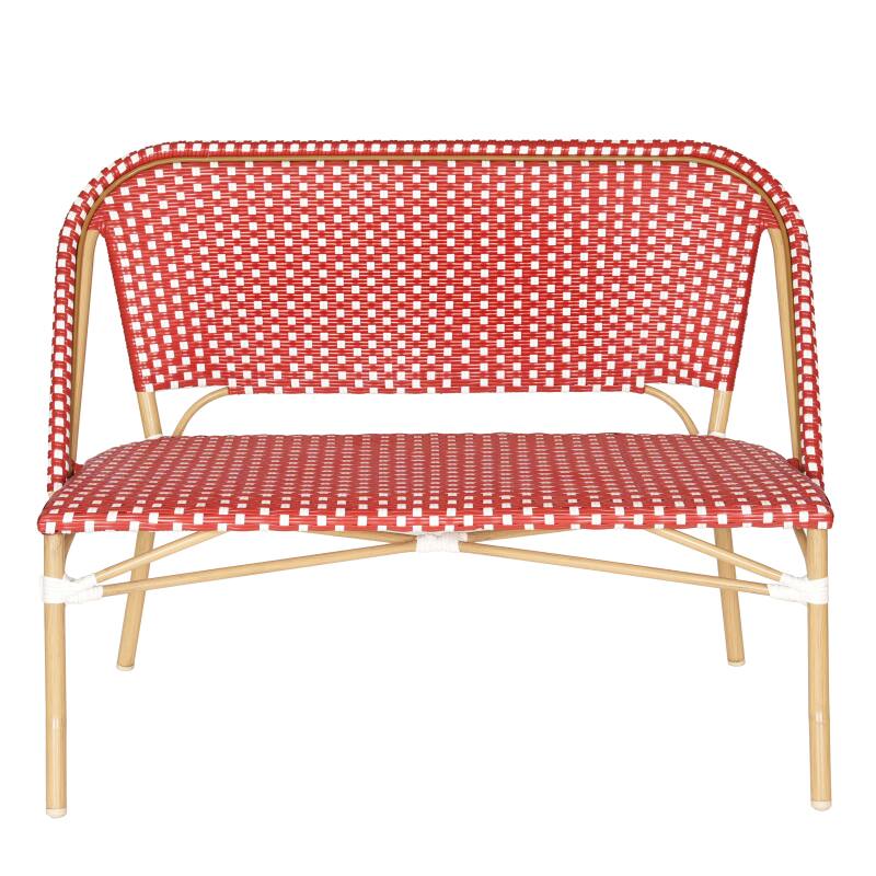 Panca da giardino in alluminio e rattan sintetico