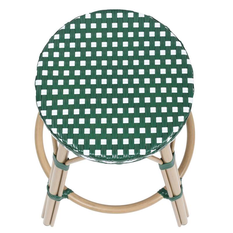 Sgabello da bar  in alluminio e rattan sintetico