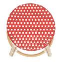 Sgabello da bar in alluminio e rattan sintetico