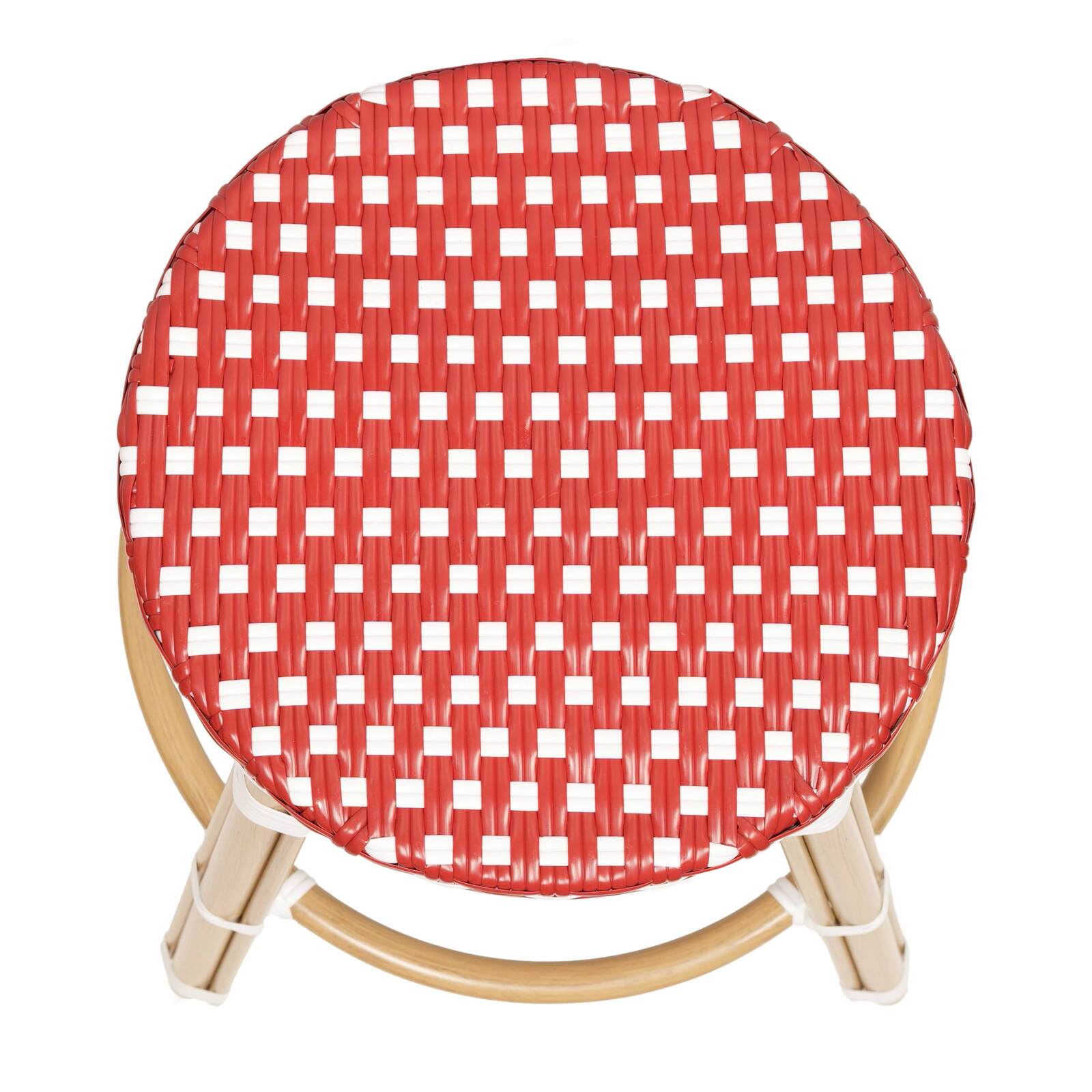 Sgabello da bar  in alluminio e rattan sintetico