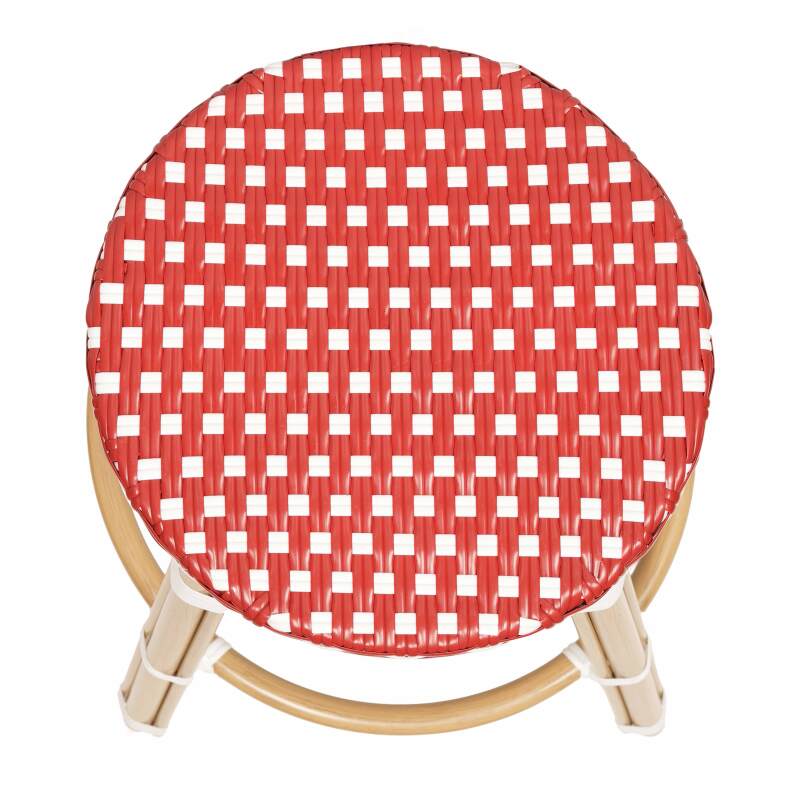 Sgabello da bar  in alluminio e rattan sintetico