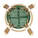 Sgabello basso in alluminio e rattan sintetico