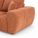 Divano angolare con chaise longue sinistra in poliestere millerighe a 3 posti