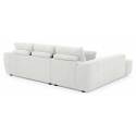 Divano angolare con chaise longue sinistra in poliestere millerighe a 3 posti