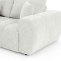 Divano angolare con chaise longue sinistra in poliestere millerighe a 3 posti