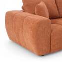 Divano angolare con chaise longue dritta in poliestere millerighe a 3 posti