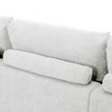 Divano angolare con chaise longue dritta in poliestere millerighe a 3 posti