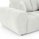 Divano angolare con chaise longue dritta in poliestere millerighe a 3 posti