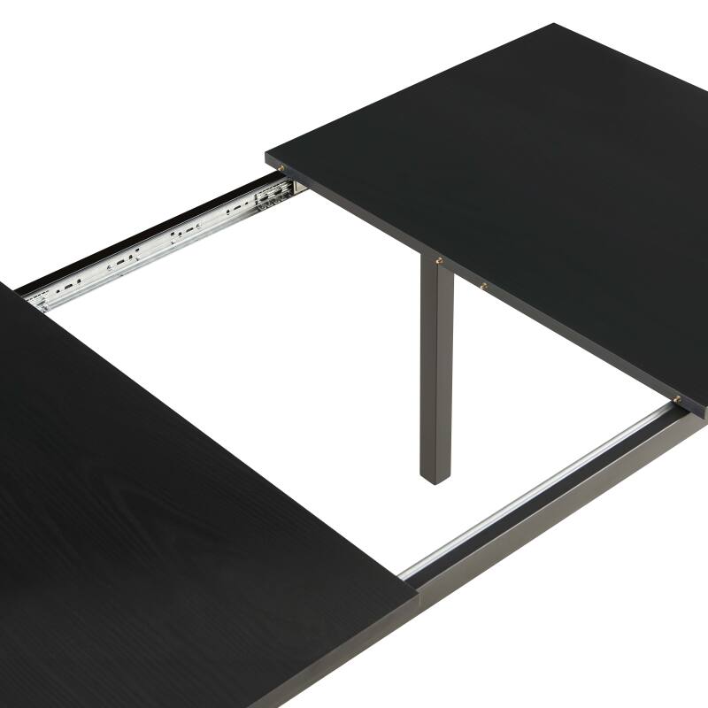 Tavolo da pranzo rettangolare (120/160 x 80 x 75 cm) in MDF con finitura melaminica