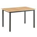 Tavolo da pranzo rettangolare (120/160 x 80 x 75 cm) in MDF con finitura melaminica