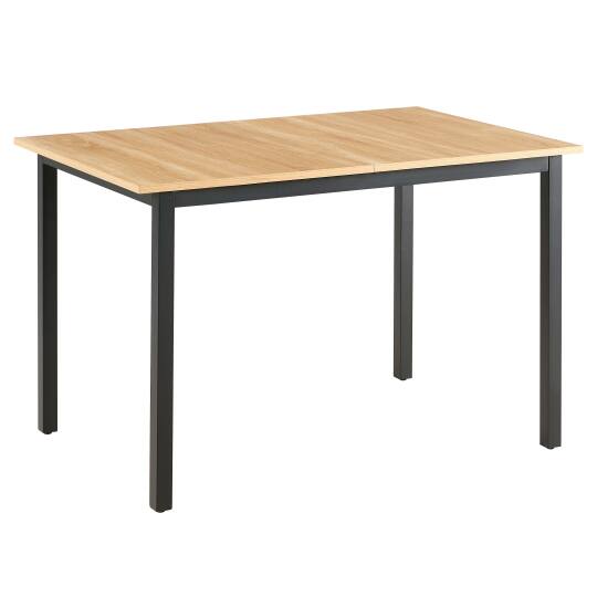 Tavolo da pranzo rettangolare (120/160 x 80 x 75 cm) in MDF con finitura melaminica