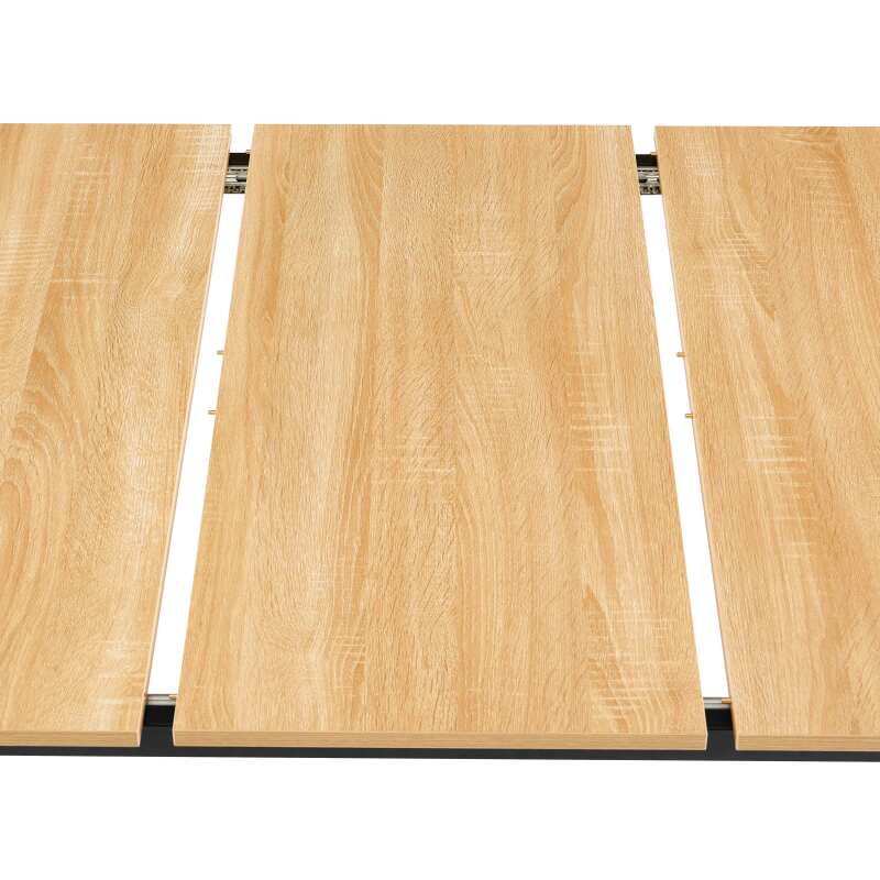 Tavolo da pranzo rettangolare (120/160 x 80 x 75 cm) in MDF con finitura melaminica