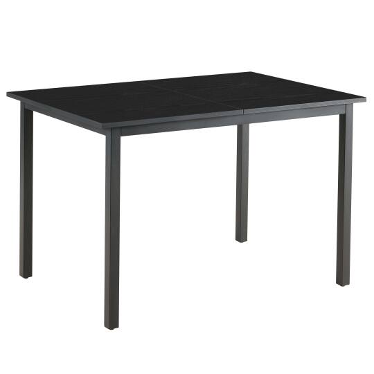Tavolo da pranzo rettangolare (120/160 x 80 x 75 cm) in MDF con finitura melaminica