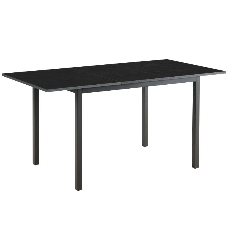Tavolo da pranzo rettangolare (120/160 x 80 x 75 cm) in MDF con finitura melaminica