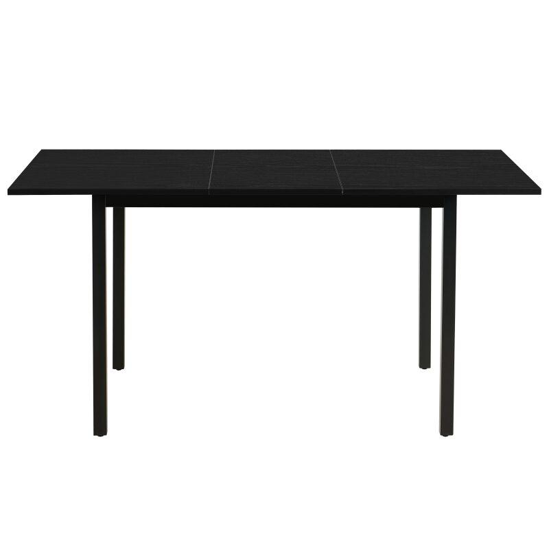 Tavolo da pranzo rettangolare (120/160 x 80 x 75 cm) in MDF con finitura melaminica