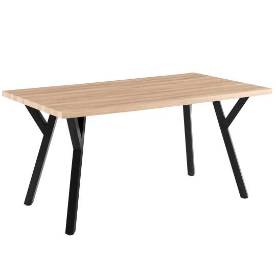 Tavolo da pranzo rettangolare allungabile (160/240 x 90 x 76 cm) in MDF con decoro melaminico