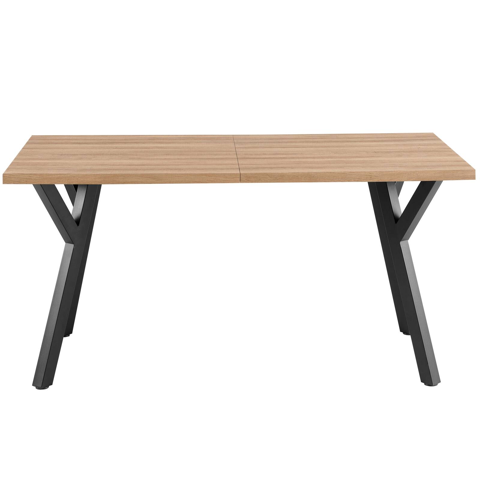 Tavolo da pranzo rettangolare allungabile (160/240 x 90 x 76 cm) in MDF con decoro melaminico