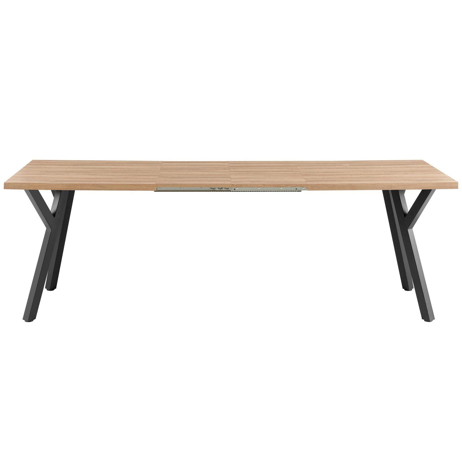 Tavolo da pranzo rettangolare allungabile (160/240 x 90 x 76 cm) in MDF con decoro melaminico