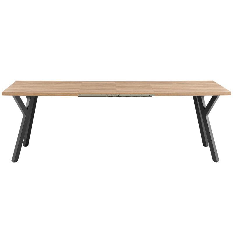 Tavolo da pranzo rettangolare allungabile (160/240 x 90 x 76 cm) in MDF con decoro melaminico