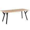 Tavolo da pranzo rettangolare allungabile (160/240 x 90 x 76 cm) in MDF con decoro melaminico