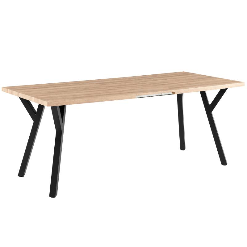 Tavolo da pranzo rettangolare allungabile (160/240 x 90 x 76 cm) in MDF con decoro melaminico