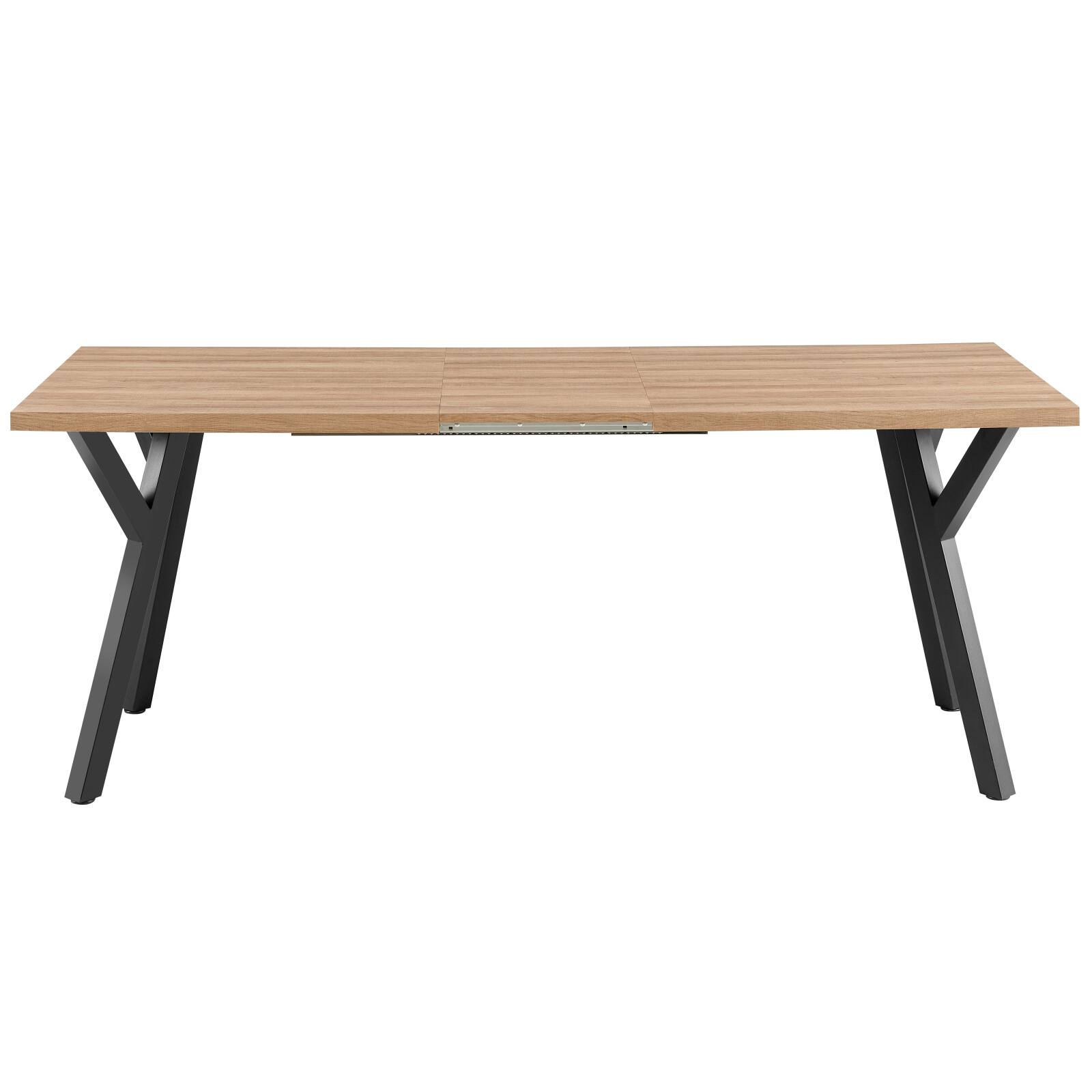 Tavolo da pranzo rettangolare allungabile (160/240 x 90 x 76 cm) in MDF con decoro melaminico