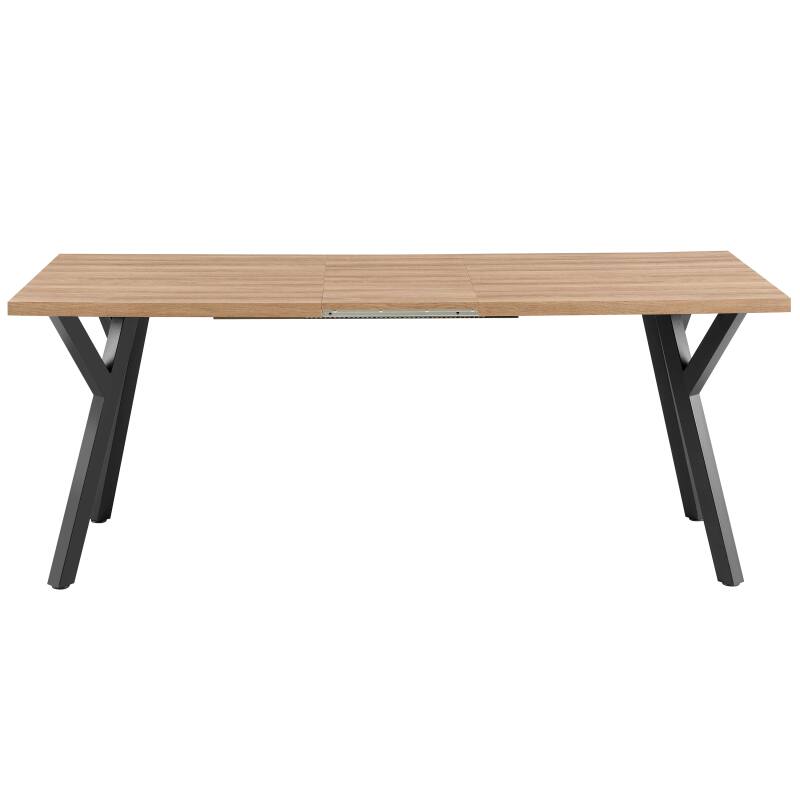 Tavolo da pranzo rettangolare allungabile (160/240 x 90 x 76 cm) in MDF con decoro melaminico