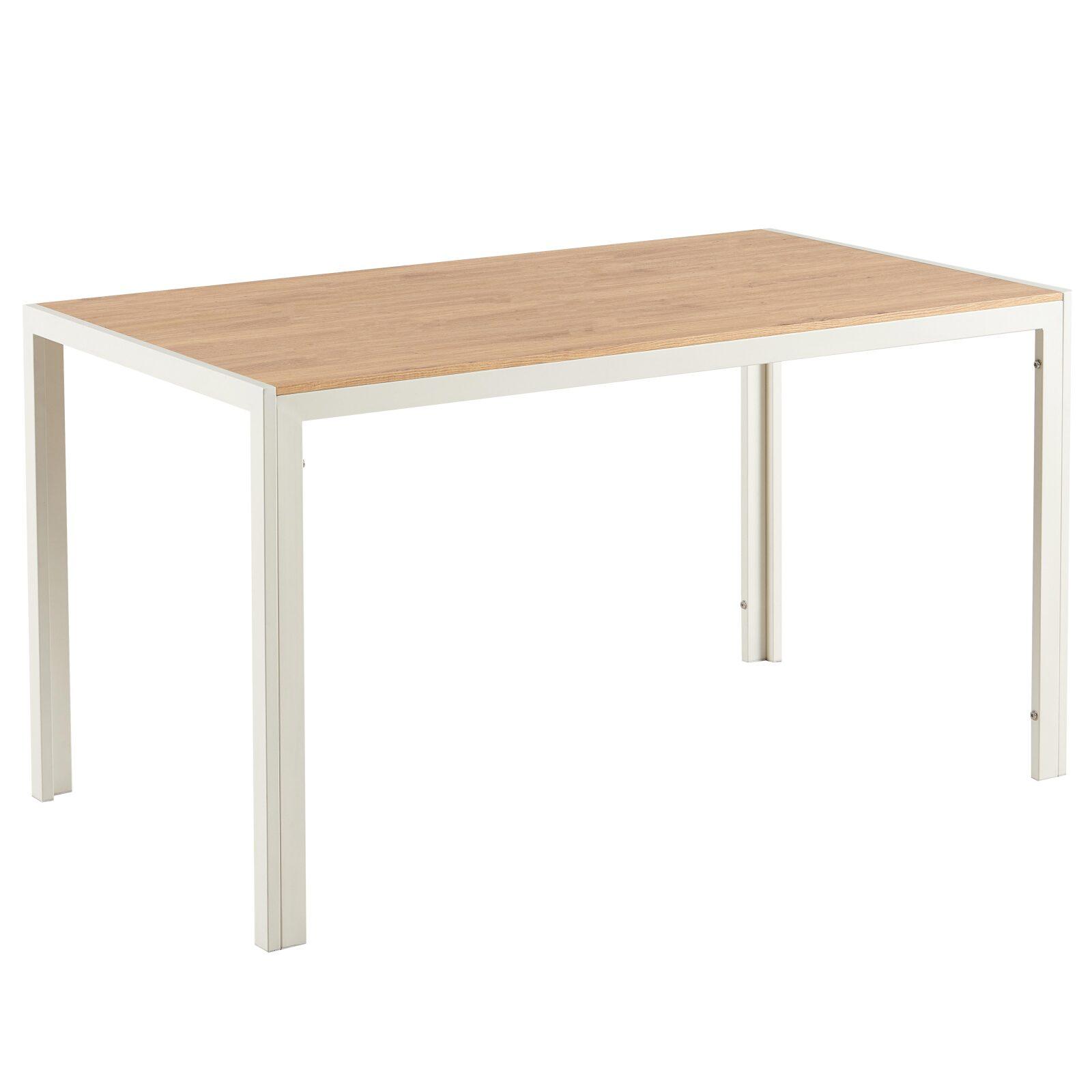 Tavolo da pranzo 140 x 80 x 76,5 cm in MDF con finitura melaminica