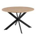Tavolo da pranzo rotondo Ø 75,5 cm in MDF con lamina di alluminio