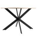 Tavolo da pranzo rotondo Ø 75,5 cm in MDF con lamina di alluminio
