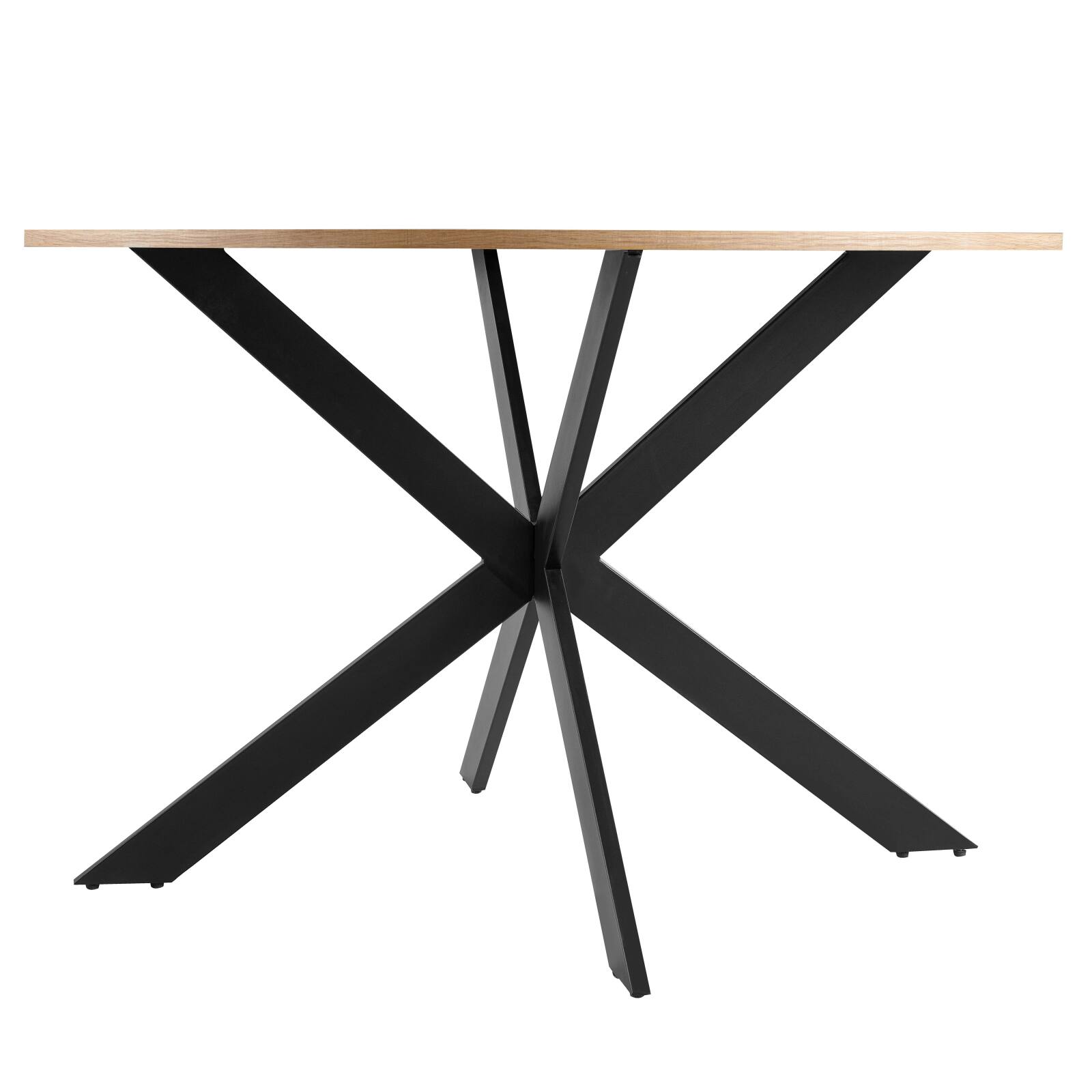 Tavolo da pranzo rotondo Ø 75,5 cm in MDF con lamina di alluminio Tavolo da pranzo rotondo Ø 75,5 cm in MDF con lamina di alluminio