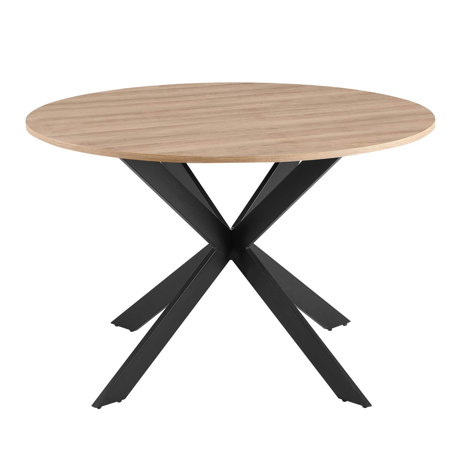 Tavolo da pranzo rotondo Ø 75,5 cm in MDF con lamina di alluminio Tavolo da pranzo rotondo Ø 75,5 cm in MDF con lamina di alluminio