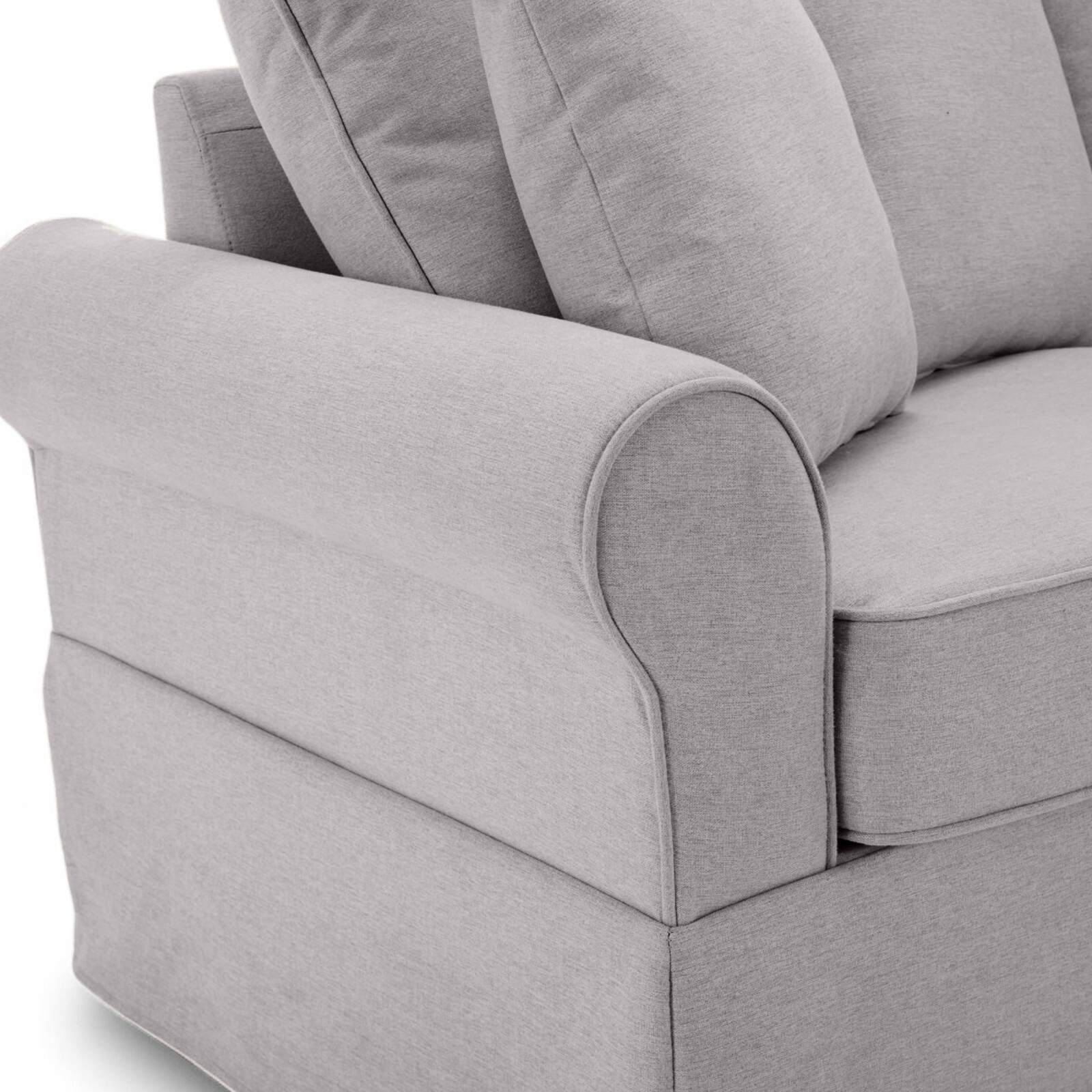 Divano dritto in poliestere a 3 posti