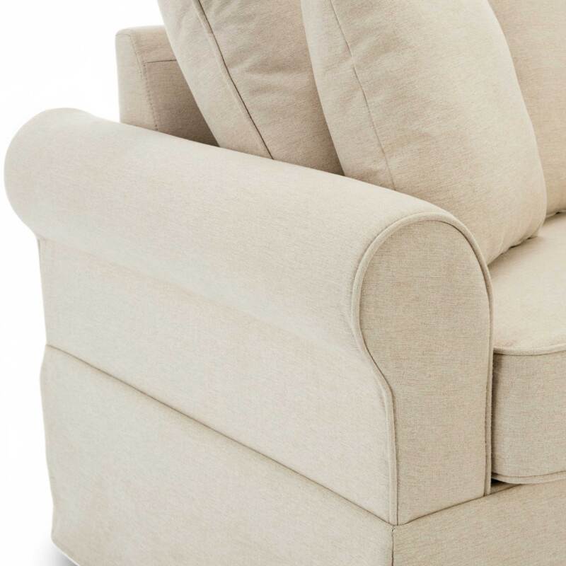 Divano dritto in poliestere a 3 posti