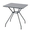 Tavolo da giardino quadrato 70 x 70 x 73 cm e 2 sedie in metallo