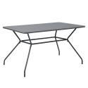 Tavolo da giardino rettangolare 140 x 80 x 75 cm e 6 sedie in metallo