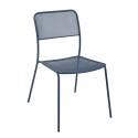 Tavolo da giardino rettangolare 140 x 80 x 75 cm e 6 sedie con braccioli in metallo