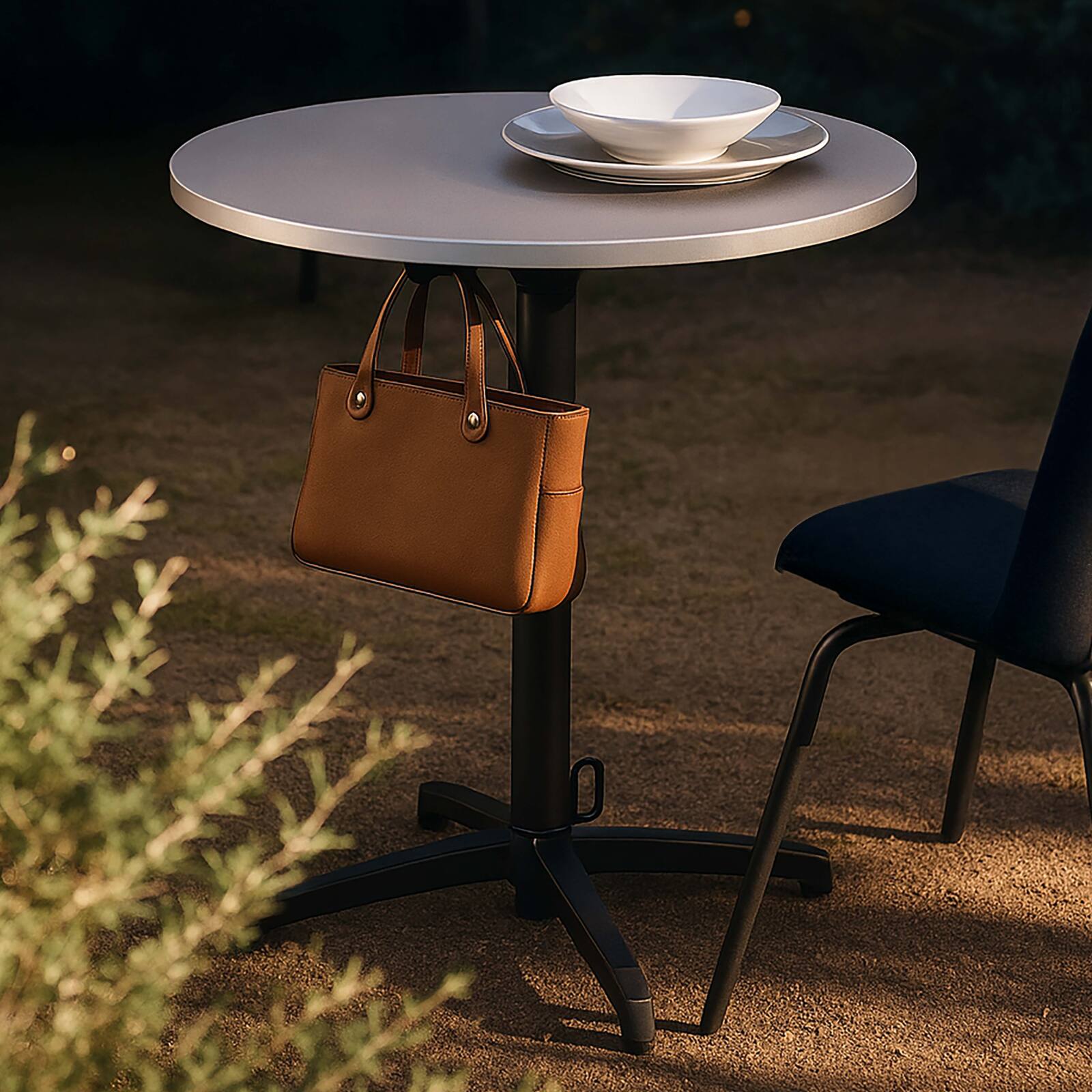 Gamba tavolo con sistema basculante 72 cm in alluminio